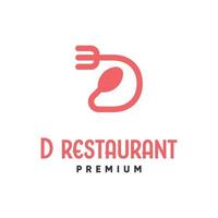 D Restaurant Logo Template vector