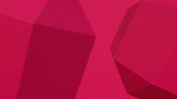 Looped animation pink geometric shapes Background , Abstract 3d rendering. Motion design 3d render animation video