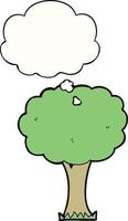 cartoon tree and thought bubble vector