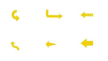 conjunto de elemento de diseño de signo de flechas animadas video