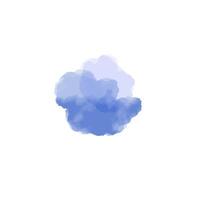 Blue watercolor splash. Vector stock illustration. isolated. White background. Gouache.