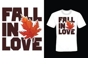 diseño de camiseta de otoño, vintage, tipografía vector