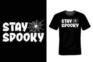 diseño de camiseta de halloween, vintage, tipografía vector