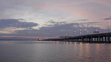 Timelapse sun rise at Penang Bridge. video