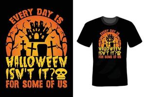 diseño de camiseta de halloween, vintage, tipografía vector