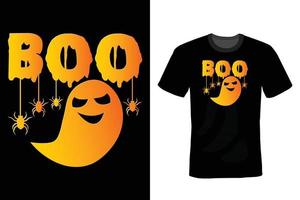 diseño de camiseta de halloween, vintage, tipografía vector