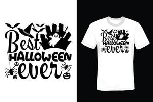 diseño de camiseta de halloween, vintage, tipografía vector