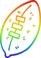 rainbow gradient line drawing cartoon football vector