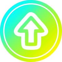 direction arrow circular in cold gradient spectrum vector