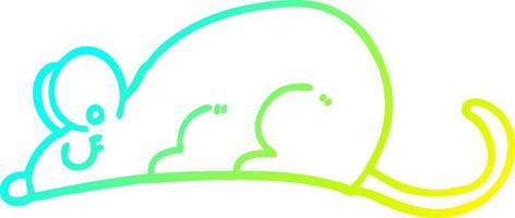 cold gradient line drawing cartoon rat vector