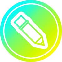 simple pencil in cold gradient spectrum vector
