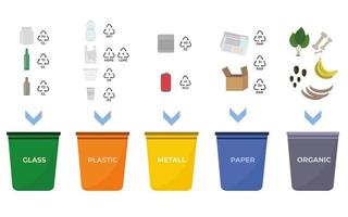 Set of color sorting bins 2996296 Vector Art at Vecteezy