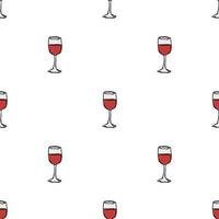 seamless wine pattern. vector doodle illustration with wine icon. pattern with wine