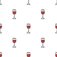 patrón de vino sin costuras. ilustración de fideos vectoriales con icono de vino. patrón con vino vector