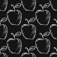 Seamless pattern with apples vector