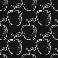 Seamless pattern with apples vector