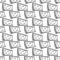 seamless cheese pattern vector
