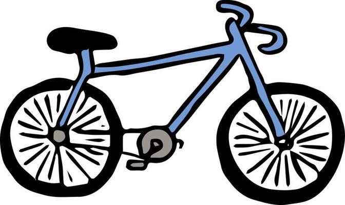 bicycle icon. Doodle vector illustration with bicycle