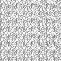 Seamless fruit pattern. apple and pear background. Doodle vector illustration with fruits