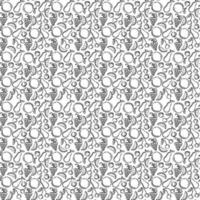 Seamless fruit pattern. apple and pear background. Doodle vector illustration with fruits