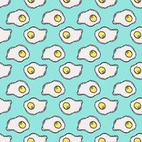 Seamless pattern with egg icons. Colored egg background. Doodle vector illustration with egg icons