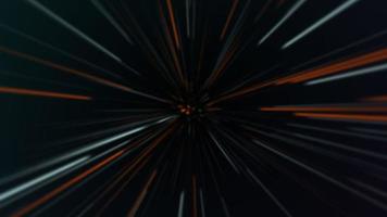 lignes colorées sur fond noir vitesse d'abstraction légère particule de flou de mouvement video