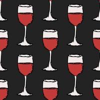 seamless wine pattern. vector doodle illustration with wine icon. pattern with wine