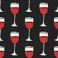 patrón de vino sin costuras. ilustración de fideos vectoriales con icono de vino. patrón con vino vector