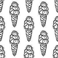 seamless ice cream pattern vector