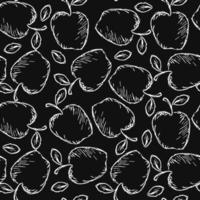 Seamless pattern with apples vector