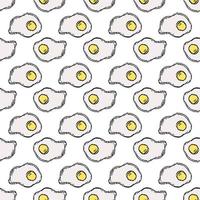 Seamless pattern with egg icons. Colored egg background. Doodle vector illustration with egg icons