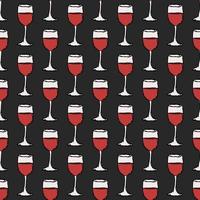 seamless wine pattern. vector doodle illustration with wine icon. pattern with wine