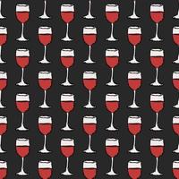 patrón de vino sin costuras. ilustración de fideos vectoriales con icono de vino. patrón con vino vector