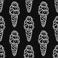 seamless ice cream pattern vector