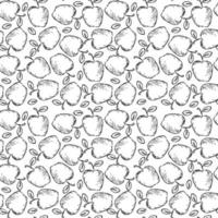 Seamless pattern with apples vector