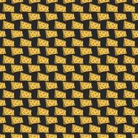 seamless cheese pattern. Doodle vector pattern with cheese icons. Colored cheese background