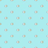 Seamless pattern with egg icons. Colored egg background. Doodle vector illustration with egg icons