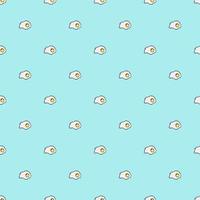 Seamless pattern with egg icons. Colored egg background. Doodle vector illustration with egg icons