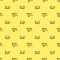 seamless cheese pattern. Doodle vector pattern with cheese icons. Colored cheese background