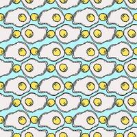 Seamless pattern with egg icons. Colored egg background. Doodle vector illustration with egg icons