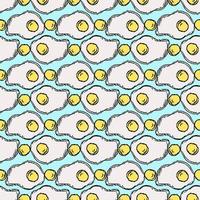 Seamless pattern with egg icons. Colored egg background. Doodle vector illustration with egg icons