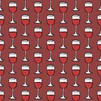 seamless wine pattern. vector doodle illustration with wine icon. pattern with wine