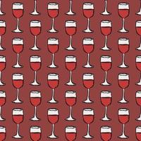 seamless wine pattern. vector doodle illustration with wine icon. pattern with wine