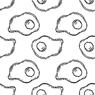 Seamless pattern with egg icons