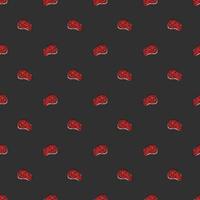 seamless steak pattern. vector doodle illustration with steak icon. pattern with meat