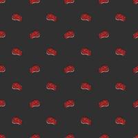 seamless steak pattern. vector doodle illustration with steak icon. pattern with meat