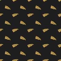 Seamless pizza pattern. Colored pizza background. Doodle vector pizza illustration