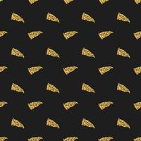 Seamless pizza pattern. Colored pizza background. Doodle vector pizza illustration