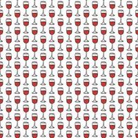 seamless wine pattern. vector doodle illustration with wine icon. pattern with wine