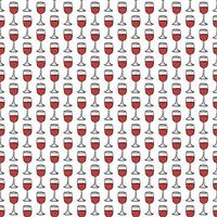 seamless wine pattern. vector doodle illustration with wine icon. pattern with wine